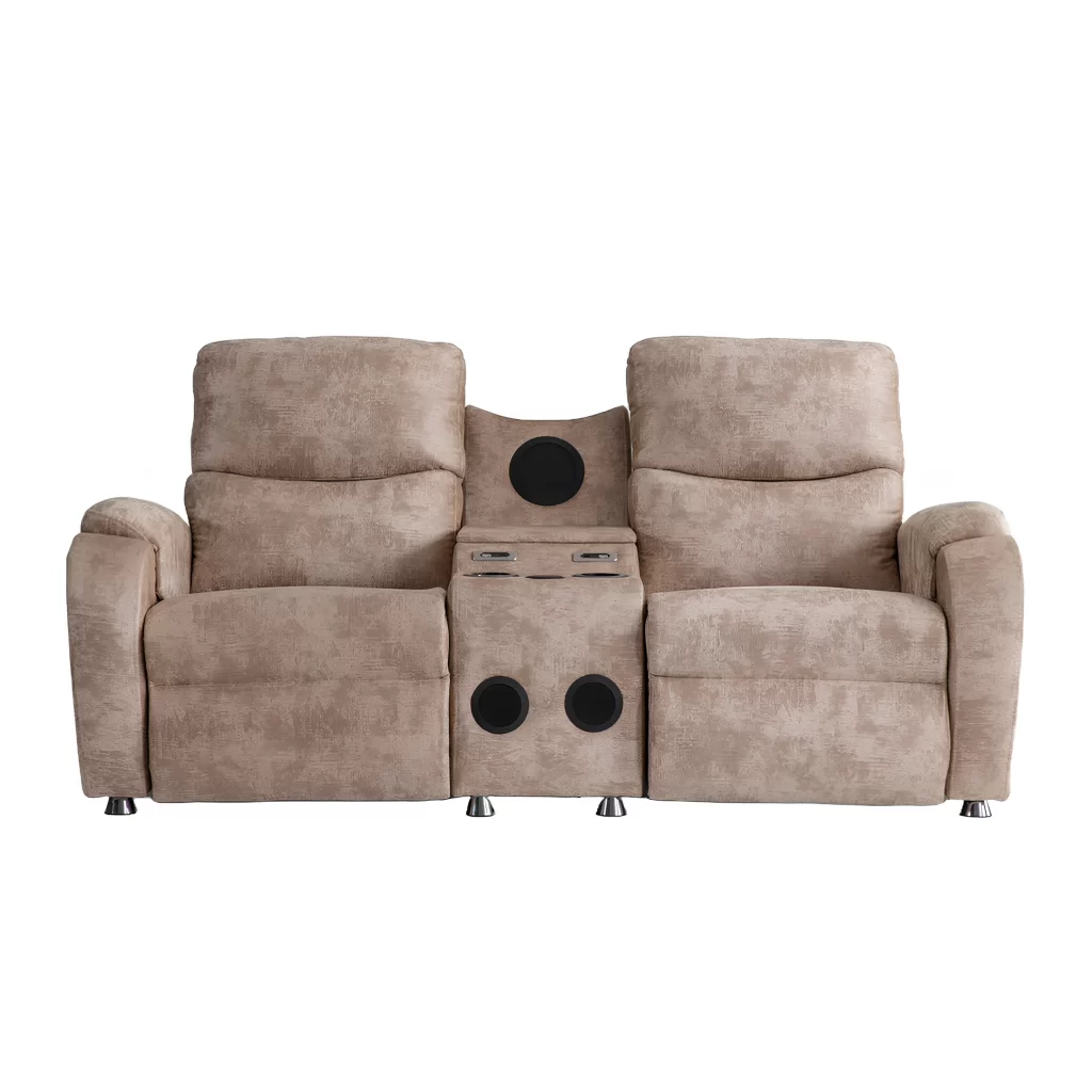babil double reclining sofa electric recliner speakers usb ports cupholders 25 2