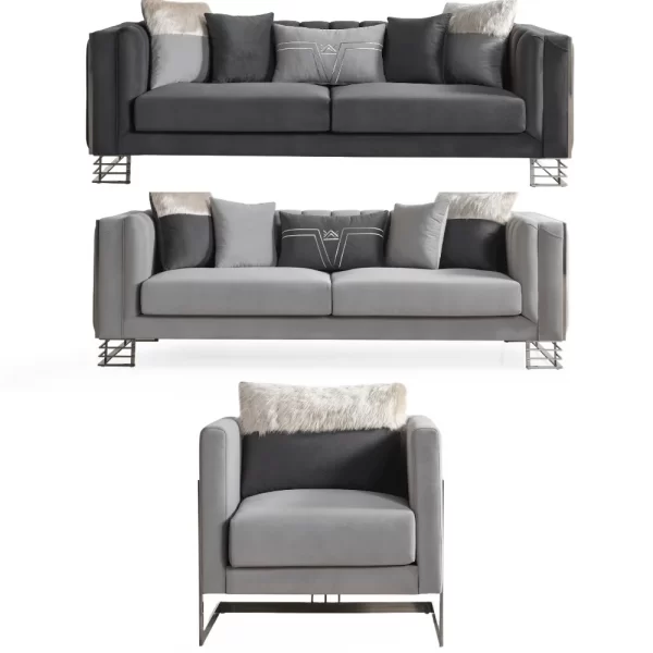 lotus sofa set luxury modern 2 triple 1 single set sofaturkey 2021