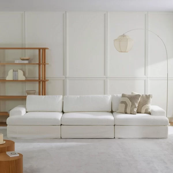 siesta pro modular sofa 3 modules off white linen 7