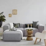 Soft Modular Sofa - 2 Modules and Ottoman