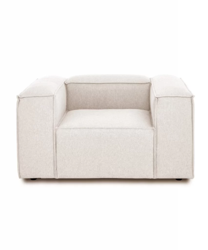 soft armchair 1 module off white linen 5
