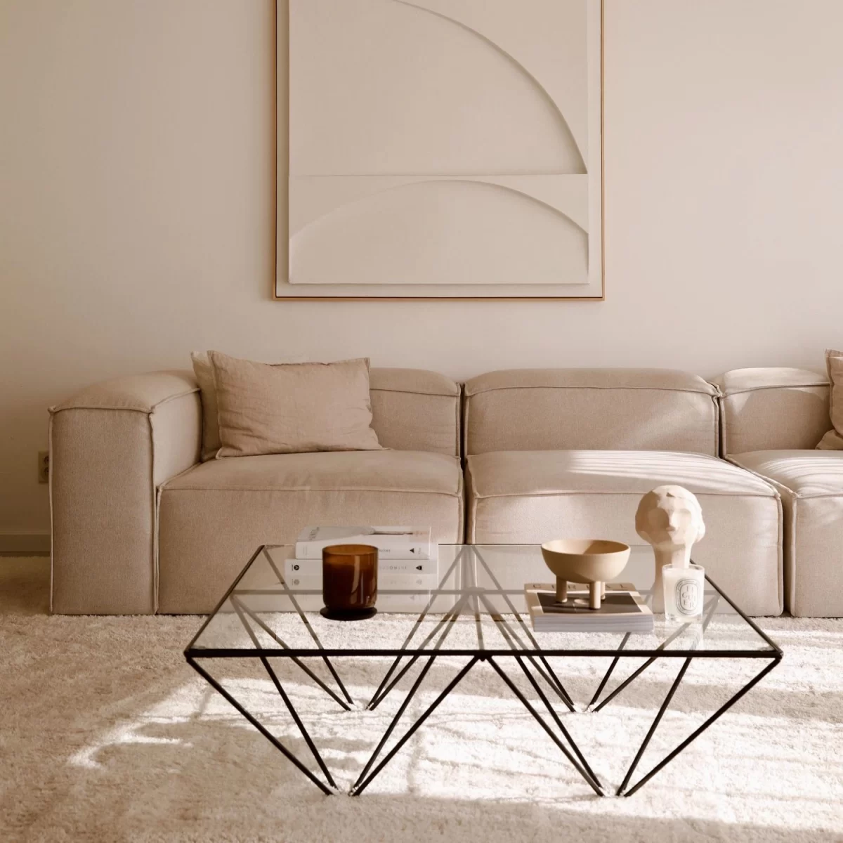 soft modular sofa 3 module off white linen 3