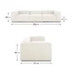 soft modular sofa 3 module off white linen 9